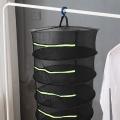 2x 6 Layers Hanging Basket with Zipper Folding Dry Rack Drying Net