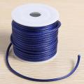 Round Waxed Thread Necklace Rope Leather Cord Thread, Sapphire