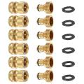 Thread Fitting No-leak Water Hose Female and Male Adapter (6 Sets)