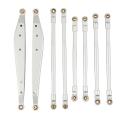 8 Pcs Metal Link Rod Linkage Rear Trailing Arm Set for Axial Rbx10,2