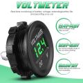 4xdc 12v Car Voltage Display Led Display Voltmeter Monitor -green