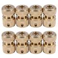 4 Pc Brass Hose Connector Hose End Quick Connect Fitting 1/2 Inch