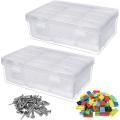 24pieces Small Bead Organizer,clear Plastic Bead Organizer Box