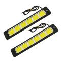 2pcs Led Daytime Running Lights Flexible Cob Led Strip 190x35mm 12v