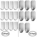 20 Pieces Self Adhesive Stainless Steel Wall Hooks - 8 Large,12 Small