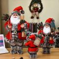 30cm Home Big Santa Claus Doll for Christmas New Year Kids Gift -a