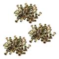 50 Pcs Cabeza Plana Rivet Nut De Instrumentos Muebles Decoracion (m4)