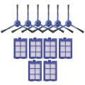 For Eufy X8 Sweeper Home Appliance Parts 6 Side Brushes + 6 Filters
