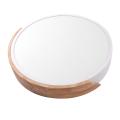 Wood Adjustable Led Ceiling Lamp Round Bedroom Dumb White 30cm