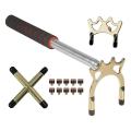 Retractable Billiards Cue Stick Bridge with 3 Pcs Removable Gold