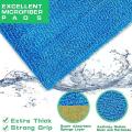 4 Reusable Microfiber Mop Pads Compatible with Swiffer Sweepers