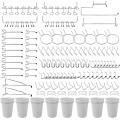 170 Piece 16 Different Types Of Pegboard Hooks, for Garage, Workbench