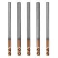 5pcs 3mm Solid Carbide Endmills 4 Flute Slotting Profiling Face Mill