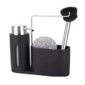Sink Caddy Cleaning Kit with Soap Dispenser Black Clean Group