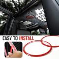 Car Roof Speaker Cover Trim Ring Interior Accessories (red)