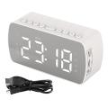 Digital Alarm Clock, with Hifi Bluetooth Speaker, Radio,white
