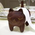 Creative Wooden Tissue Holder Cute Cat Toilet Bathroom Home Decor B