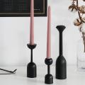 Wooden Candle Holder Black Simple Modern Creative Art Candlestick,c