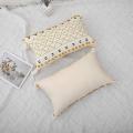 Boho Throw Pillow Covers Natural Cotton Tufted Tassel Decorative