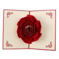 3d Pop Up Rose Thank You Greeting Postcards Flower Handmade