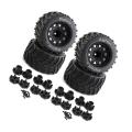 4pcs 1/10 Truck Tire 12mm&14mm Wheel Hex for Traxxas Hsp Hpi Rc Car,2