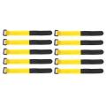 10pcs 25cm Lipo Battery Tie Cable Antiskid Tie Down Strap,yellow