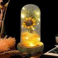 Enchanted Sunflower Flower Lamp Artificial Sunflower In Glass
