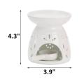 3 Pcs Ceramic Tea Candle Holder Wax Heater with Candle Spoon