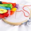 18pcs Bamboo Frame Embroidery Hoop Ring Household Sewing Tools(10cm)