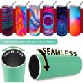 Seamless Silicone Sleeve for Full Wrap Tumbler Blanks Sublimation B
