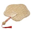 Hand-woven Woven Straw Hand Fan Hand-woven Decor Pentagram Fan