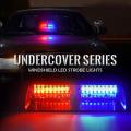 Red and Blue 16 Led Law Warning Strobe Lights with Suction Cups