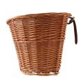 Retro, Handmade, Wicker Bicycle Front Basket with Leather Straps
