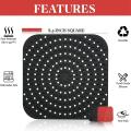 Air Fryer Pad Square 8.5inch Silicone Non-stick Air Fryer Pad