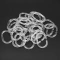 30 Pack Shower Curtain Rings Curtain C Rings Hook Hanger (clear)