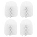 Plastic Toilet Cleaning Brushes Head Holders White (4x White Heads)