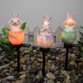 Bunny Solar Garden Stake Lights Easter Pathway Lamp Decoration -a