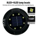 4pack 12 Led Solar Buried Disk Light Ground Lights for Landscape B