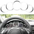 For-porsche Cayenne 958 2011-2018 Silver Ring Covers Trim Interior