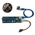 Pci-e 1x to 16x Gpu Extender Riser Card Adapter Usb 3.0 Data Cable