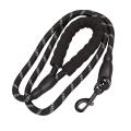 5 Ft Strong Dog Leash Comfortable Highly Reflective Threads Black