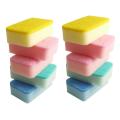 Home Kitchen Dish Bowl Cleaning Two Texture Sponge Pad 5 Pcs