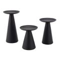 Black Candle Holders Set Of 3 for Candles Pillar for Table Decor