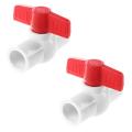 20mm X 20mm Slip Plumbing Pvc-u Ball Valve White+red