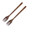 12pcs Tableware: 5 Pcs Wooden Forks & 6 Pcs Wooden Spoons Soup Spoons