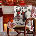 Christmas Pillow Covers Tartan Plaid Decorative Farmhouse Linen Case