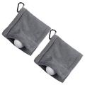 Golf Towel Ball Cleaning Towel 14x14cm Fiber Polyester,grey