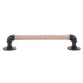 Industrial Style Pipe Furniture Handle Black Wrought Iron Rope Handle