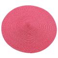4pcs Dining Table Mat Woven Pad Heat Resistant Coaster(red)