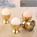 Egg Cups Set Stainless Steel Soft Tray Tool Holders Kitchen, Gold